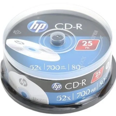 HP CD-R 700MB 52X Tarrina de 25 Unidades